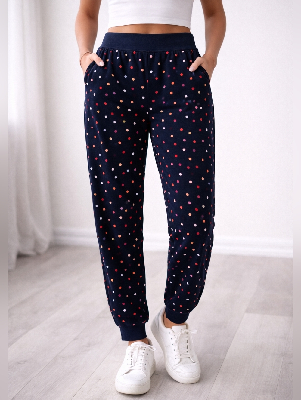Kate Spade New York Polka Dot Lounge Jogger Pants Size M
